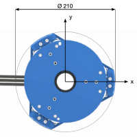 BORA Hexapod Dimensions Top