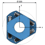 PUNA Hexapod Dimension Top