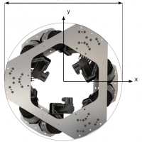 SURES Hexapod Dimensions Top