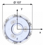 MAUKA Hexapod Dimensions Top