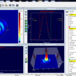 Illustrates RayCi software for laser beam profiling