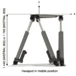 MISTRAL Hexapod Dimensions Side