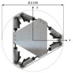 MISTRAL Hexapod Dimensions Top