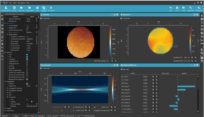 High resolution swir wavefront sensor in Waveview software