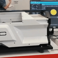 MESO optical metrology system with sample in front