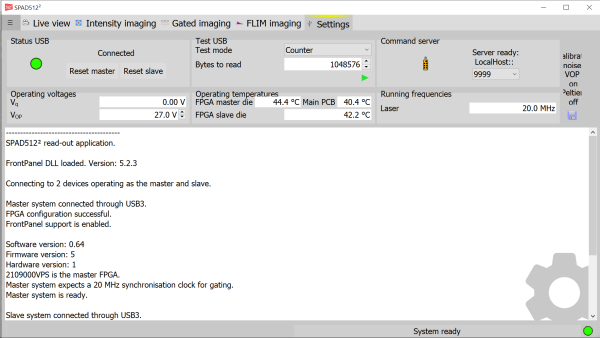 SPAD512S GUI Settings