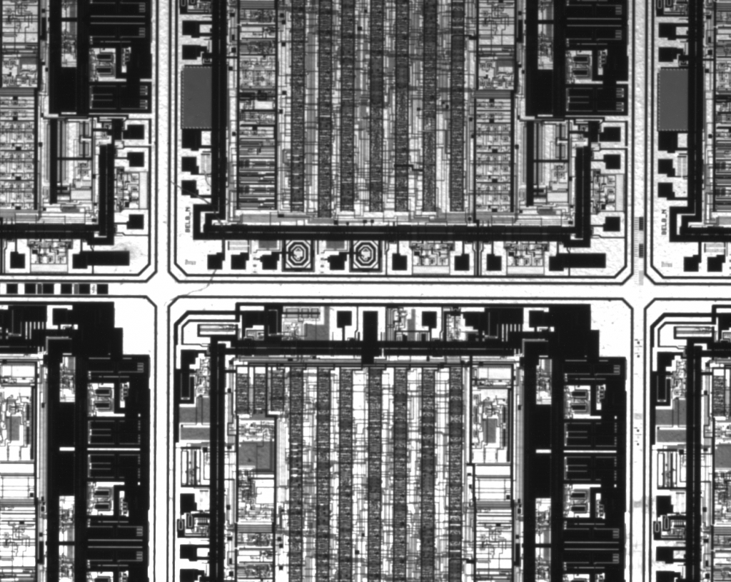 Wafer image - IMX990 with SWIR telecentric lens 1x