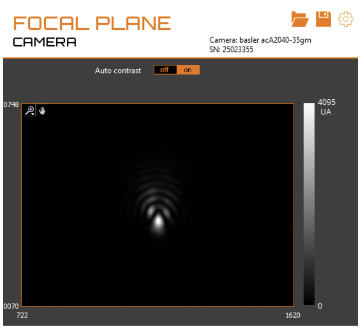 camera measured point spread function