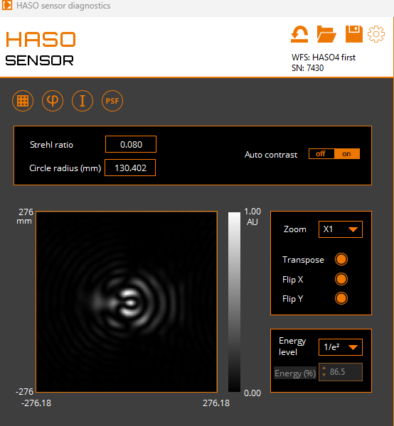 computed point spread function