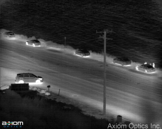 Nighttime thermal image in Malibu along the PCH