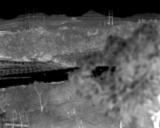 thermal image of citrus fields taken CRIUS 1280 longwave thermal camera
