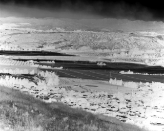 thermal image of a fire taken with CRIUS 1280 longwave thermal camera