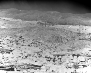 thermal image of a fire taken with CRIUS 1280 longwave thermal camera